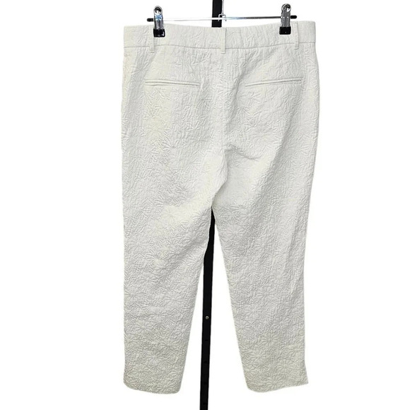 Dolce & Gabanna Womens Floral Embroidered White Cropped Pants Size IT 42 US 6 - Picture 2 of 11